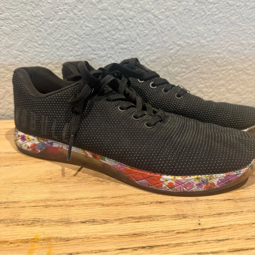 NOBULL Black Floral Sneakers Womens‎ Size 8.5